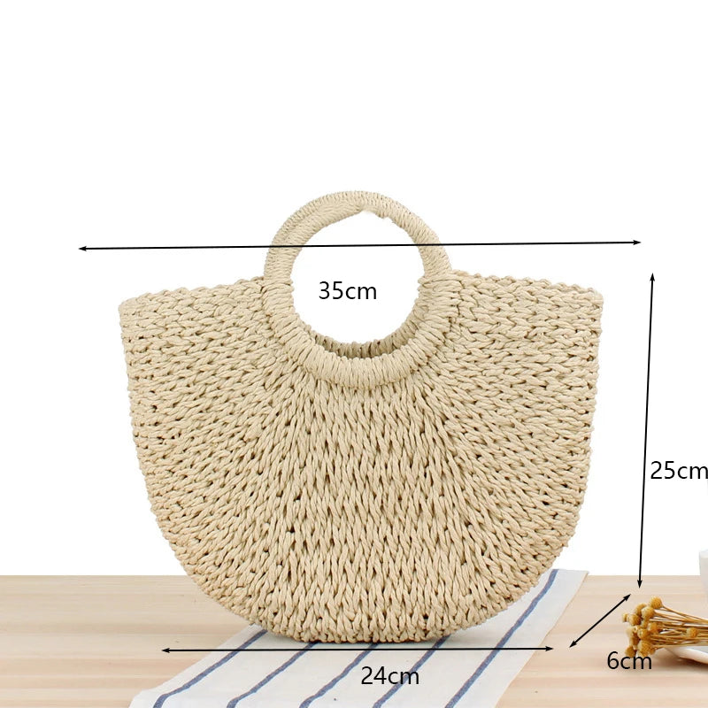 Casual Rattan Shoulder Bag