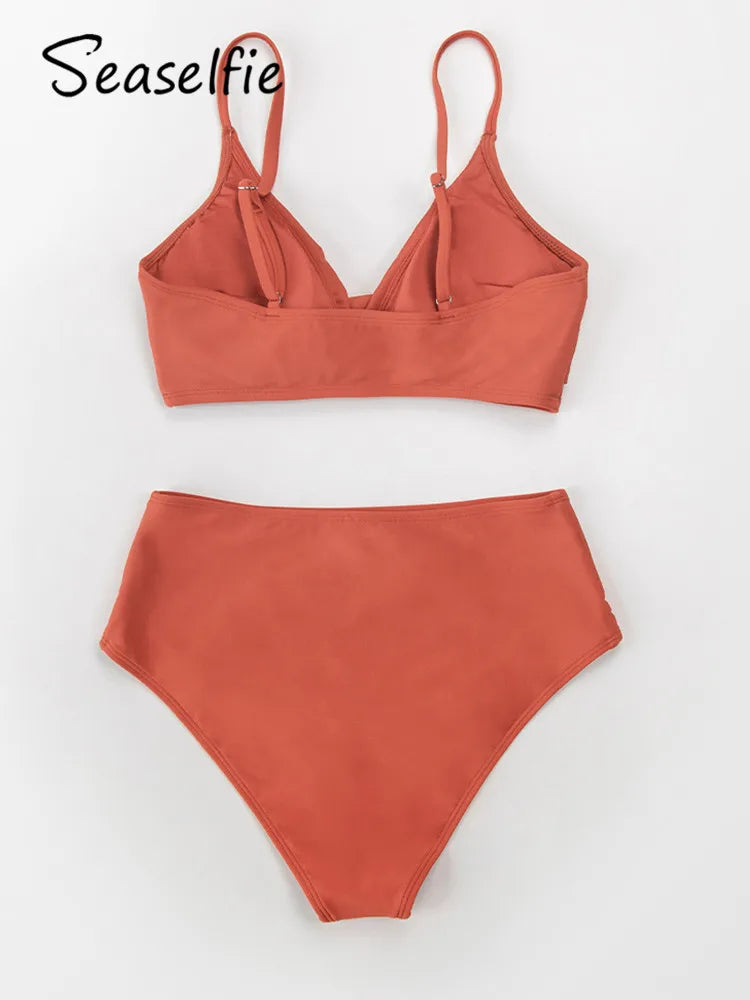 Sexy Twist Tank High-Waist Bikini Set