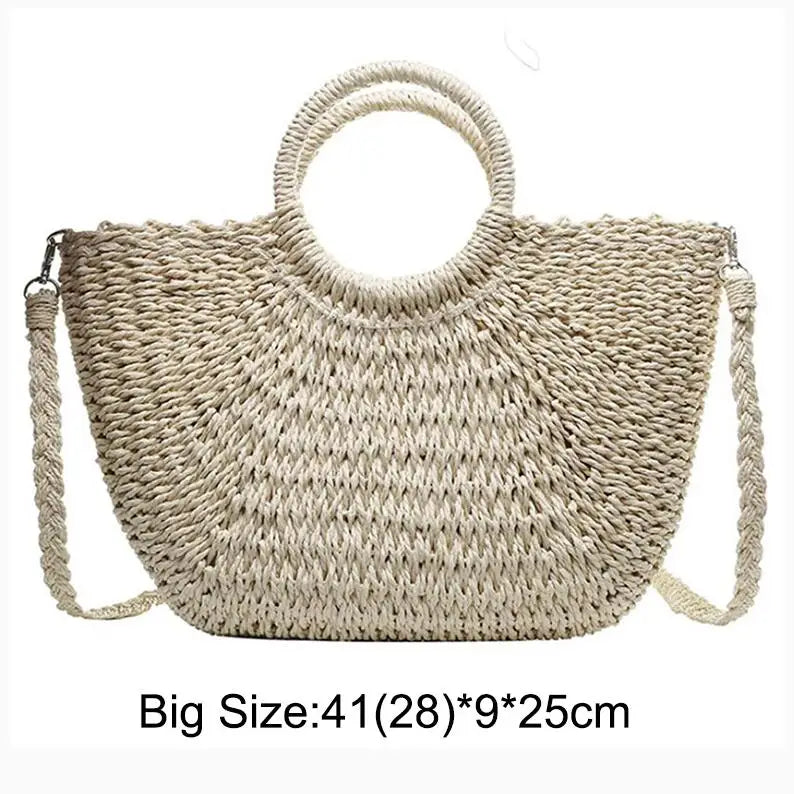 Casual Rattan Shoulder Bag