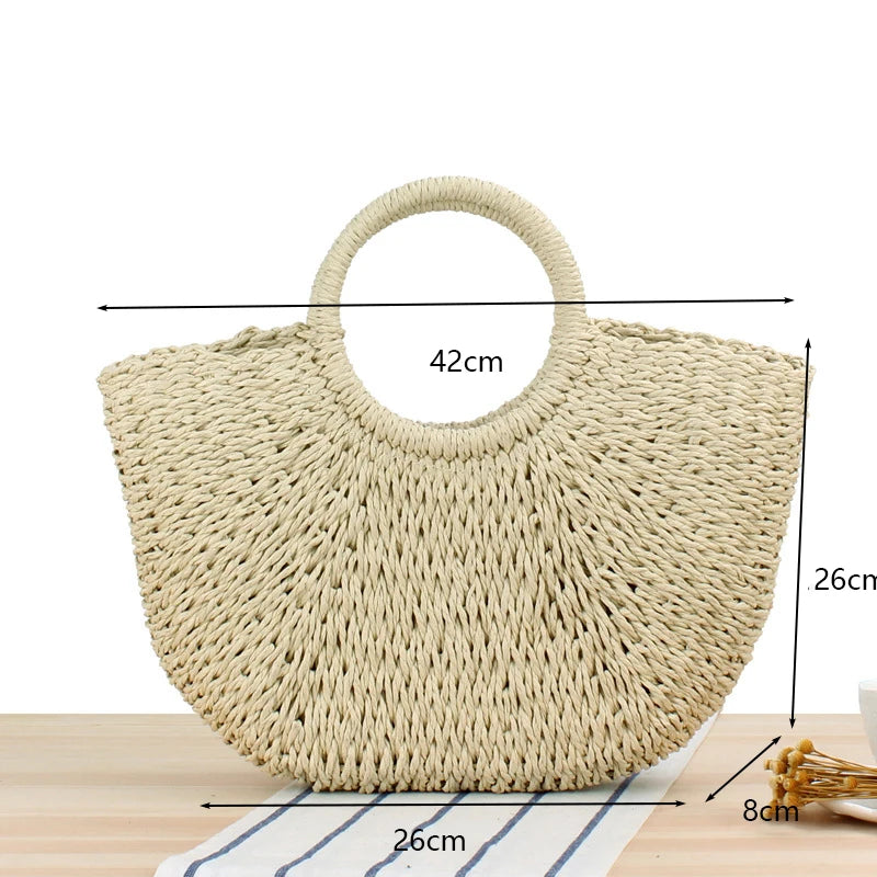 Casual Rattan Shoulder Bag