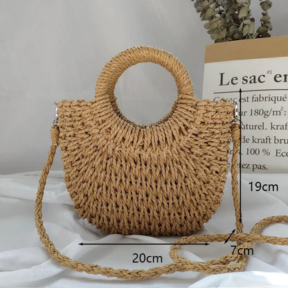 Casual Rattan Shoulder Bag