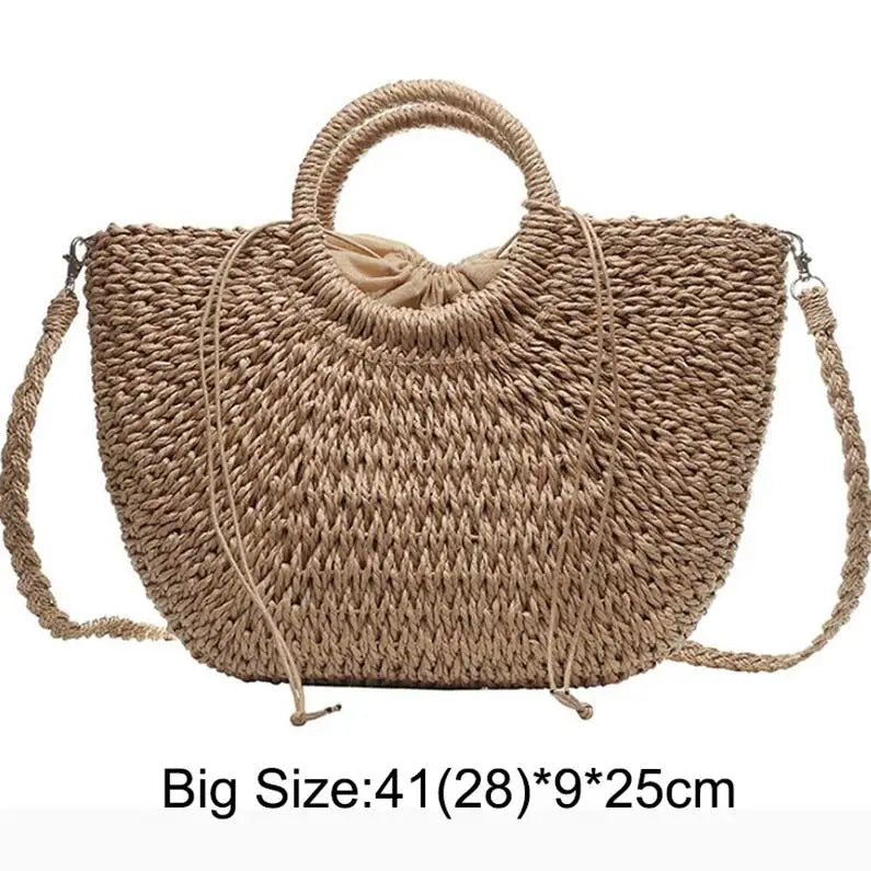 Casual Rattan Shoulder Bag