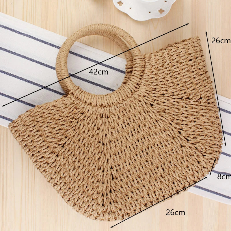 Casual Rattan Shoulder Bag