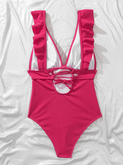 Push Up Cut Out One-piece Swimsuit