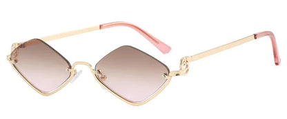 Stylish Metal Half Frame Women's Sunglasses