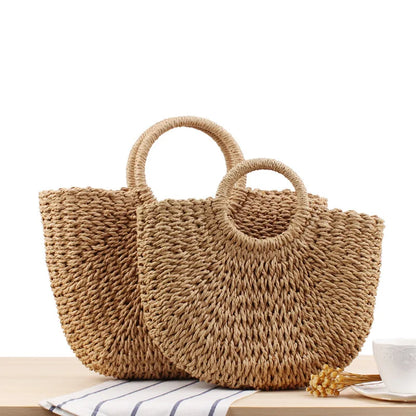 Casual Rattan Shoulder Bag