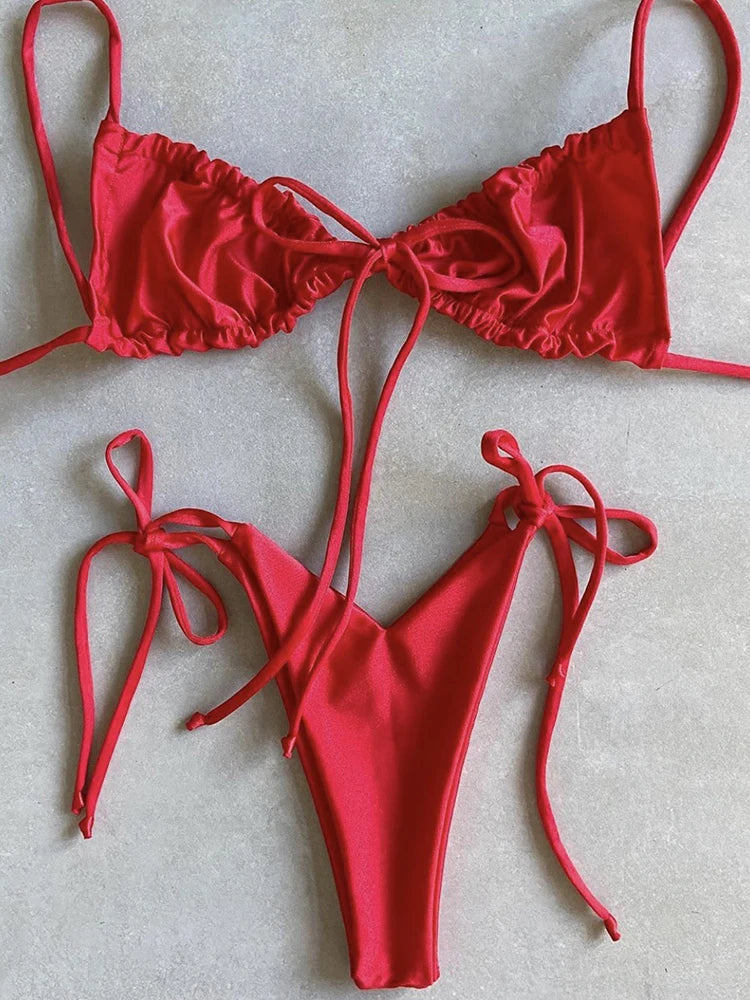 Low Waist Triangle Bikini Set