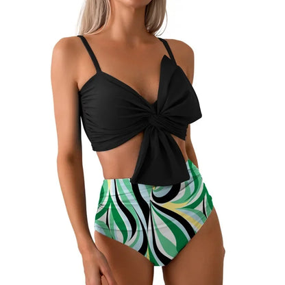 Halter Printed Bathing Suit