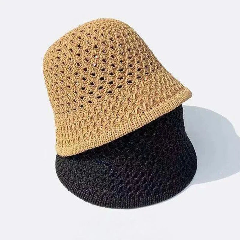 Knitted Hollow Bucket Hat