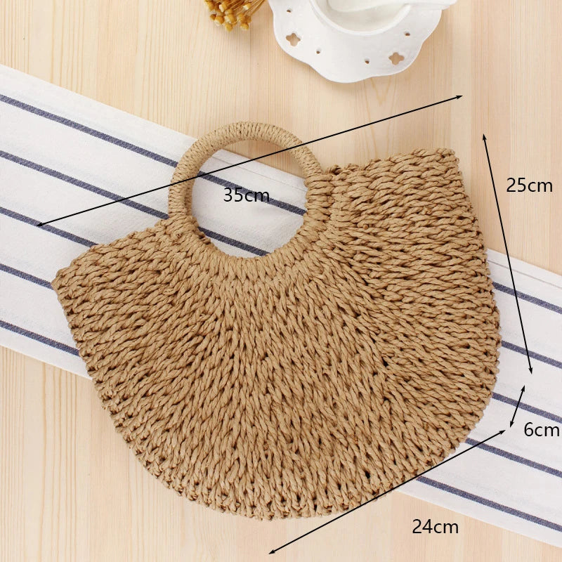 Casual Rattan Shoulder Bag