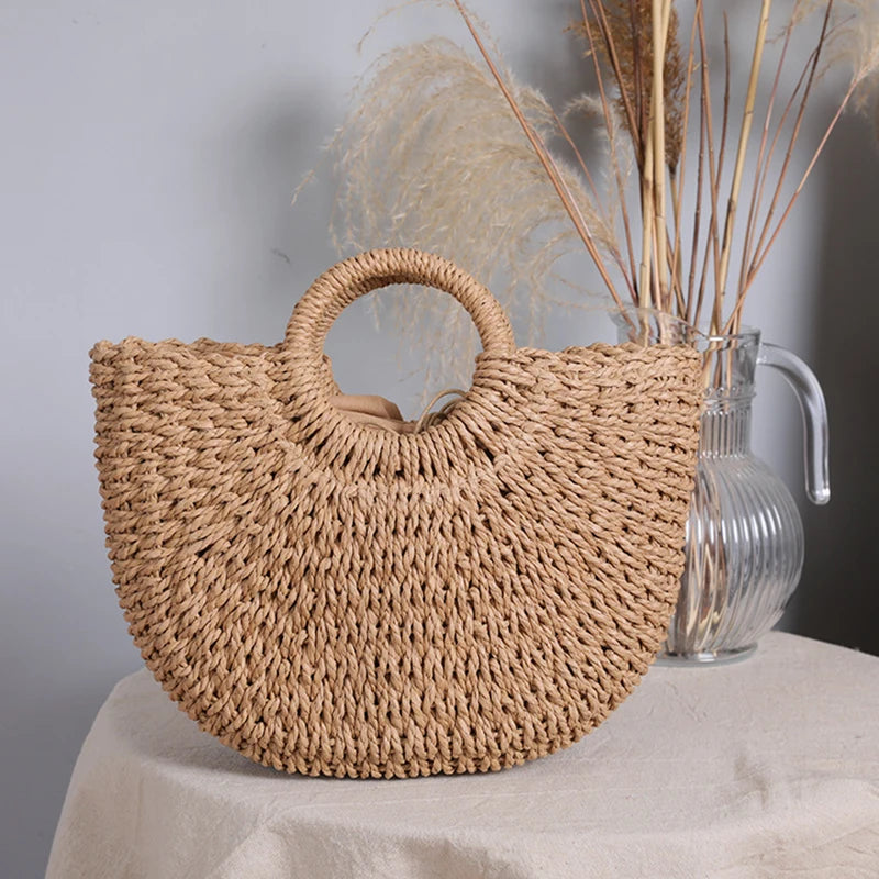 Casual Rattan Shoulder Bag