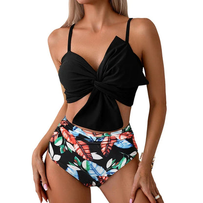 Halter Printed Bathing Suit