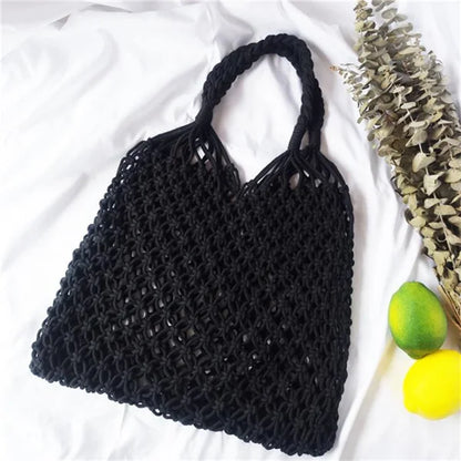 Knitted Rattan Large Capacity Handbag