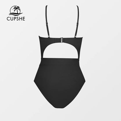 Cut Out One-Piece Backless Swimsuit