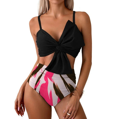 Halter Printed Bathing Suit