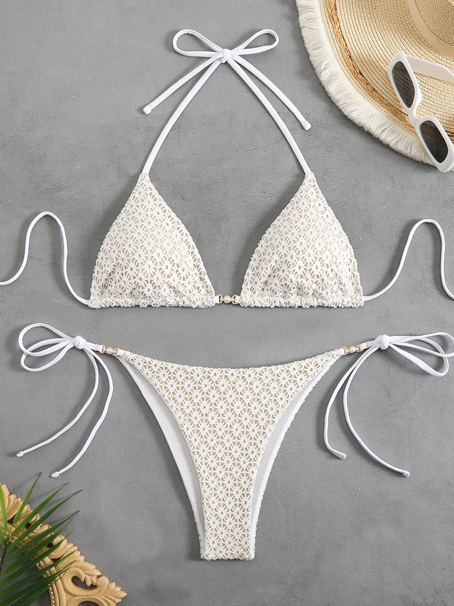 Sexy Halter High Waisted Bikini Set