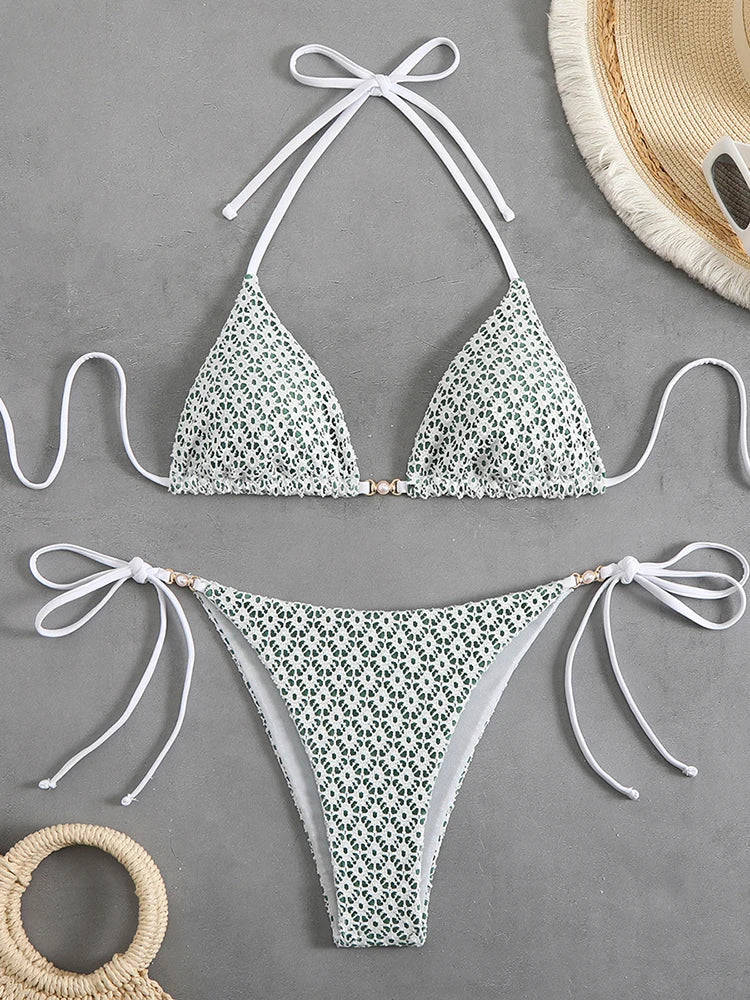 Sexy Halter High Waisted Bikini Set