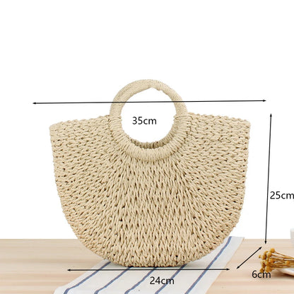 Casual Rattan Shoulder Bag