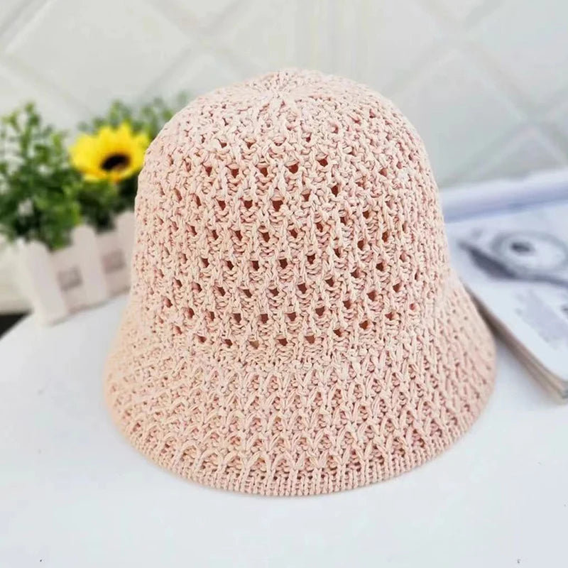 Knitted Hollow Bucket Hat